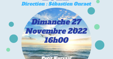 Concert de Ste Cécile 2018: 27 Novembre  16H00 – Petit Kursaal